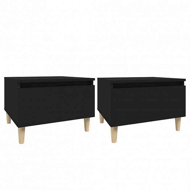 vidaXL Odkládací stolky 2 ks černé 50 x 46 x 35 cm kompozitní dřevo