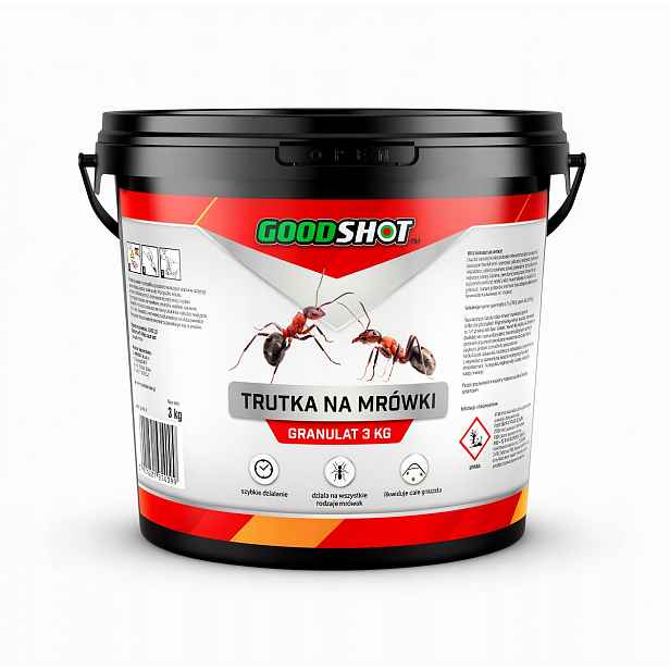 Vražedný přípravek na mravence 3 kg Granulát odstraňuje Hnízda a královnu Goodshot