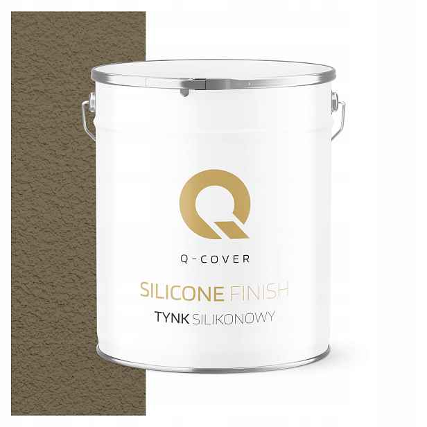 Silikonová Fasádní Omítka Khaki F455 7KG Beránek Granulace 1.5mm