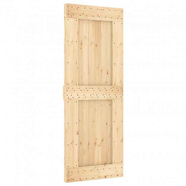 vidaXL Posuvné dveře NARVIK 80 x 210 cm (152,5 cm) Přirozená a černá