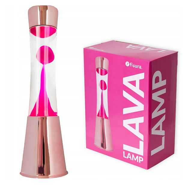 Lávová lampa magma Lava Lawa lampička LT0761 Stříbrná Růžová Pink Magmová
