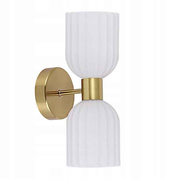 Nástěnná lampa do ložnice obývacího pokoje, předsíně, skleněná, bílá Piega 2