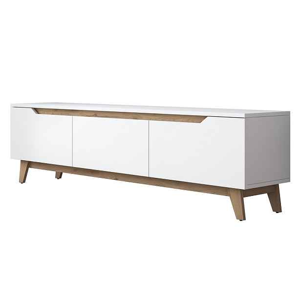 Televizní stolek Dite White and Walnut