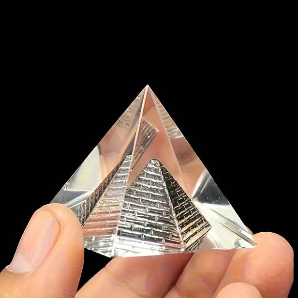 TEMU 1 ks Ozdoba egyptských pyramid | Křišťálové sklo, vhodné pro různé pokojů, pro vnitřní i venkovní použití, bez nutnosti elektřiny