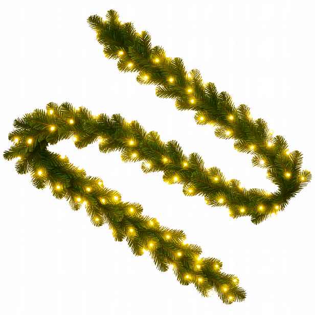 Vánoční Girlanda Dlouhá Sada Světýlka 100LED Umělá Hustá Řetěz 2,7M