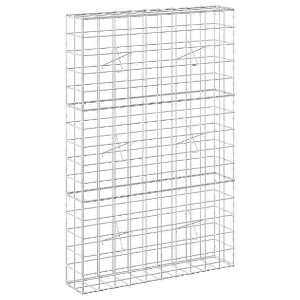 vidaXL Gabion s drátem 5 mm a síťkou 10x10 cm 100x20x150 cm
