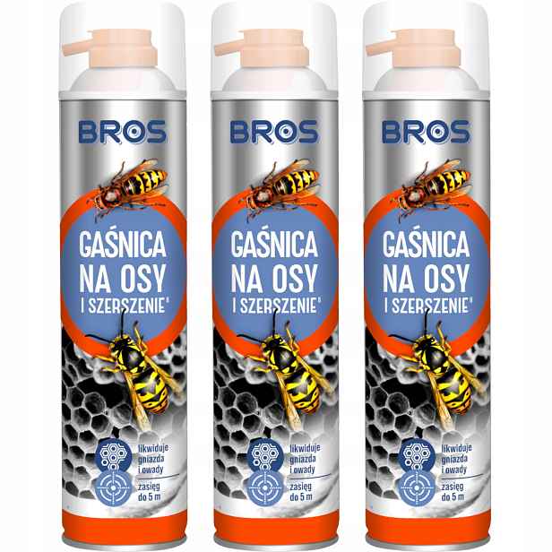 Bros Hasicí Přístroj na vosy a sršně 600 ml Sprej na Hnízda Dosah 5 m Účinný