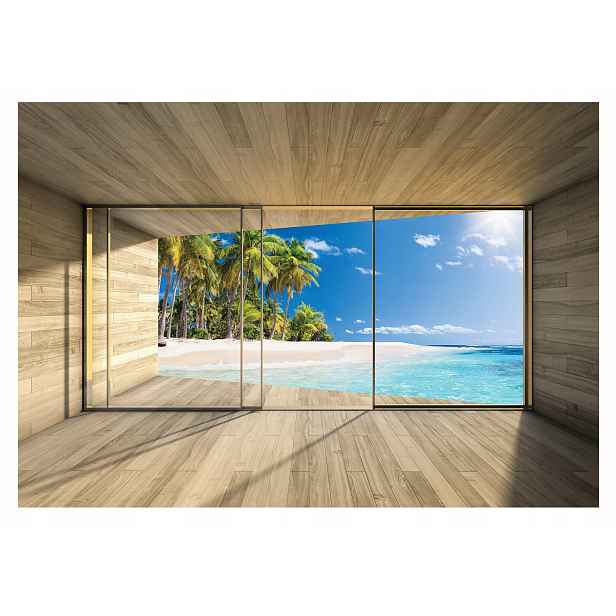 Fototapeta 3D Okno Rajská pláž Havaj 254x184