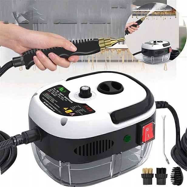 Parní Čistič 2500 W Bílý S Nádobkou 1000 ML Na Různé Povrchy