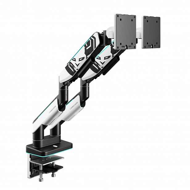 Držák na dva monitory 35" RGB bílo-černý: Diablo X-Arm Dual