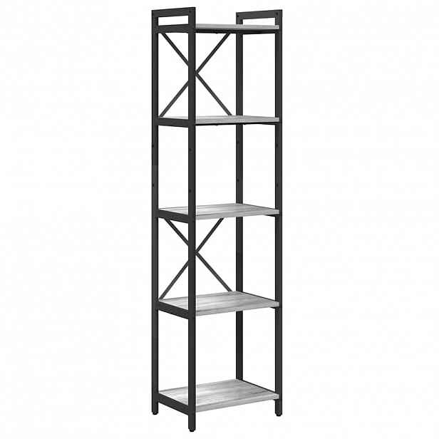 vidaXL Knihovna 40 x 30 x 155 cm Kompozitní dřevo Šedá sonoma
