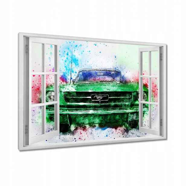 Obrazy 120x80 Zelený Mustang
