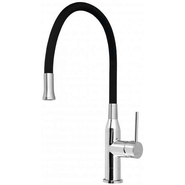 Sapho - Dřezová baterie Sili s flexibilním ramenem, černá/chrom SR426