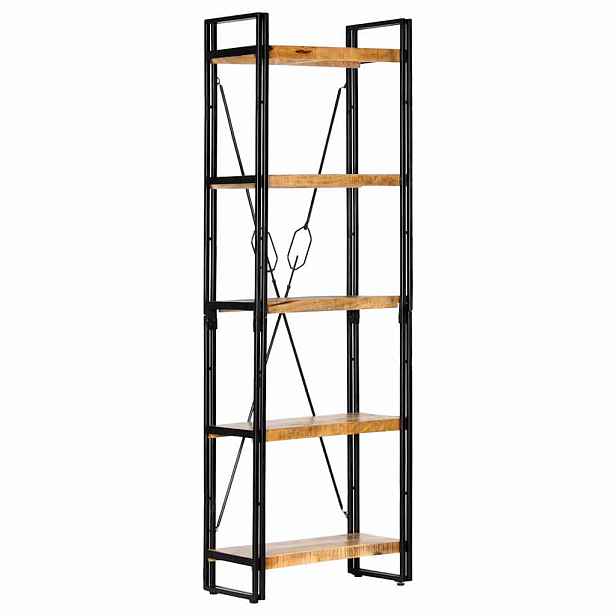 vidaXL Knihovna s 5 policemi 60 x 30 x 180 cm masivní mangovník