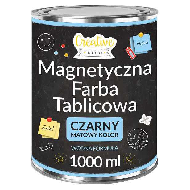 Barva 2v1 černá na nábytek ze dřeva 1000 ml