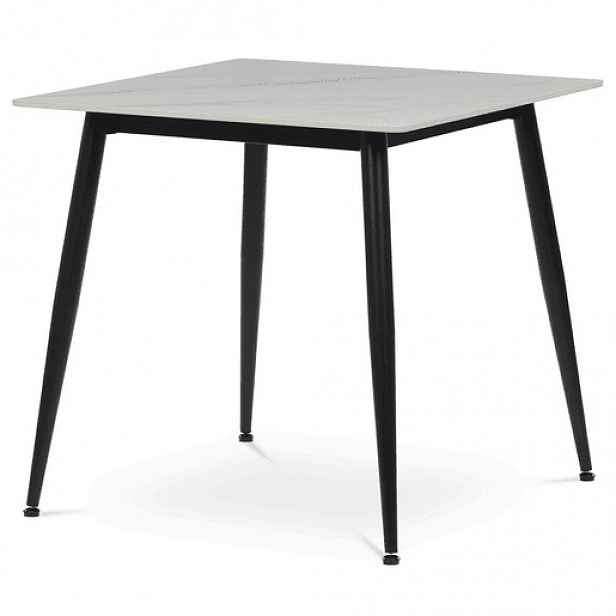 Jídelní stůl Autronic 80x80 cm bílá Keramika HT-398M WT