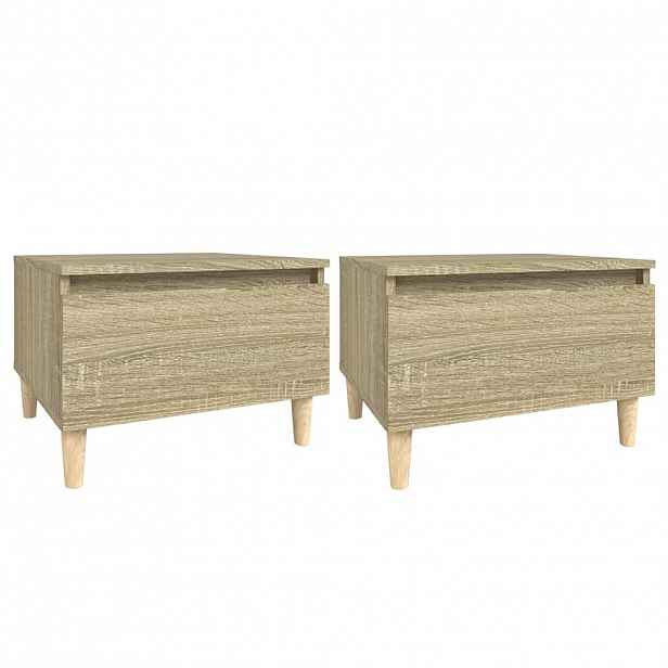 vidaXL Odkládací stolky 2 ks dub sonoma 50x46x35 cm kompozitní dřevo