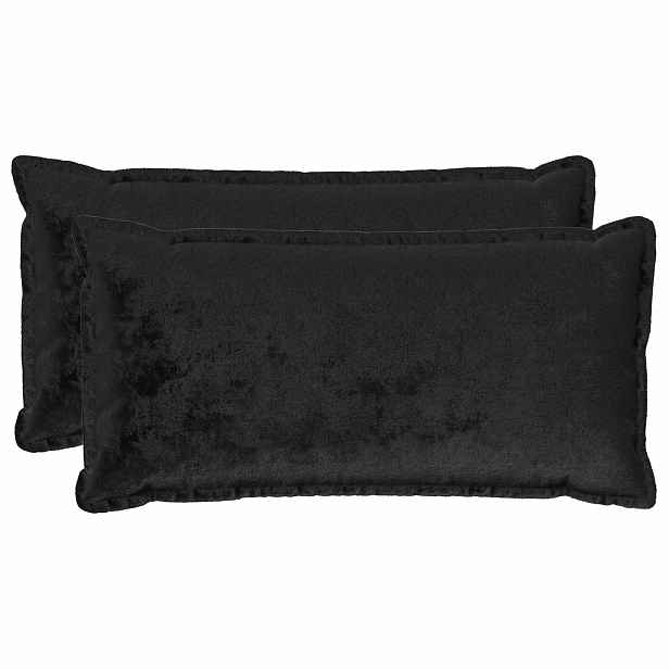 vidaXL Povlak na polštář 2 ks HOUTEN Černá 40 x 70 cm Flanel