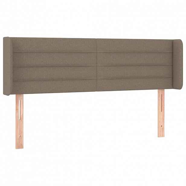 vidaXL Čelo postele typu ušák taupe 147 x 16 x 78/88 cm textil