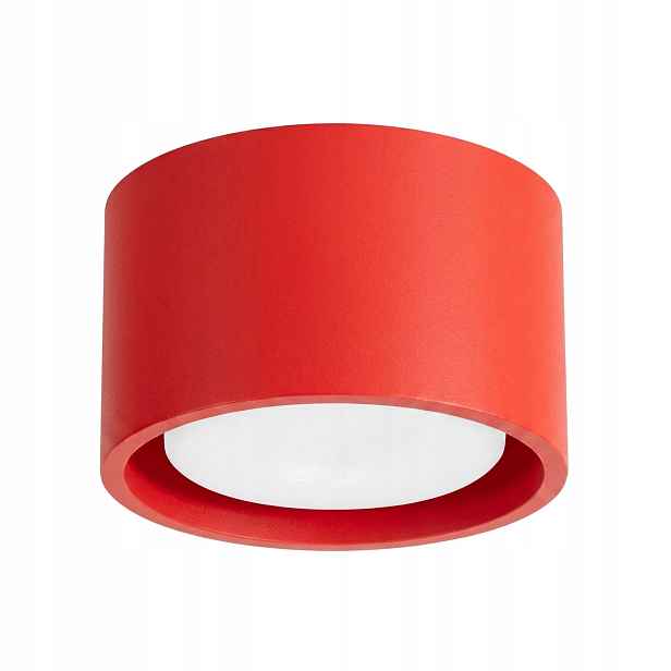Sollux Lighting stropní spot modo červený kulatý fi10cm gx53 10w
