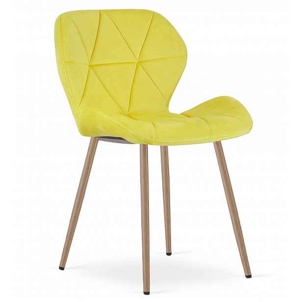 Jídelní židle MANGO VELVET, žlutá