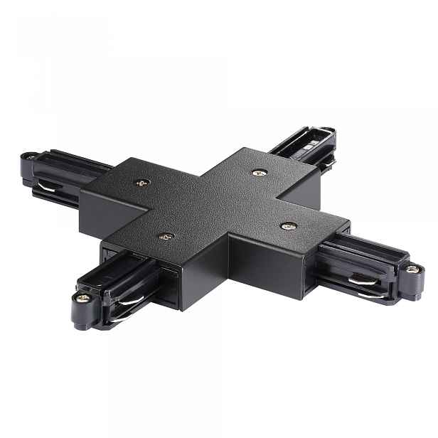 Kolejnicový konektor X-Shape Černý kovový Osvětlení kolejnice Link Nordlux 1.8 cm