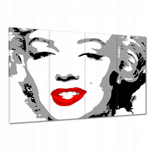 Obrazy 120x80 Marilyn Monroe Červené rty Pepř