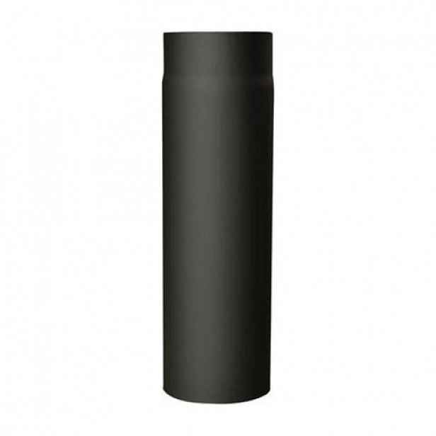 Roura kouřová s klapkou 120 mm/100 cm, silnostěnné 1,5 mm, černá MA654731