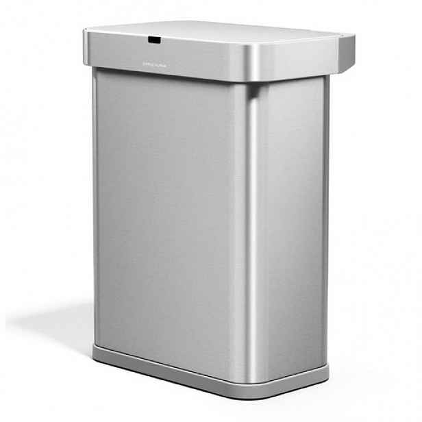 Simplehuman bezdotykový odpadkový koš SENSOR 58 L hlasové ovládání nerezová ocel ST2047