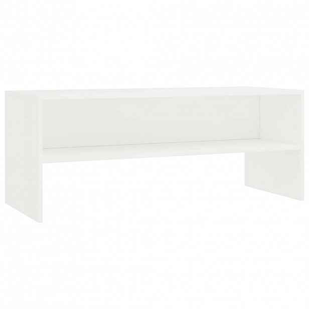 vidaXL TV stolek bílý 100 x 40 x 40 cm kompozitní dřevo