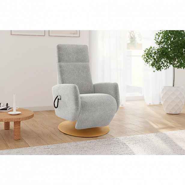 Sit & More RELAXAČNÍ KŘESLO, textil, světle šedá