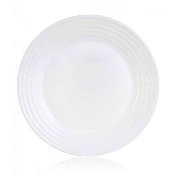 Dezertní talíř Harena 19 cm, bílé sklo