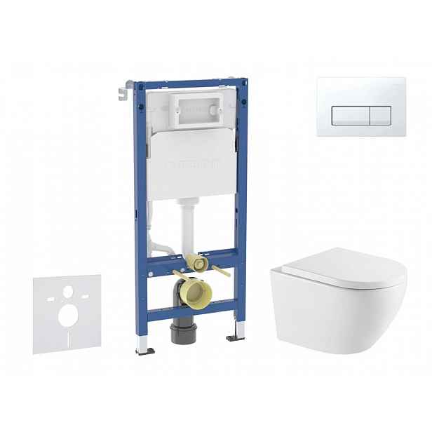 Geberit Duofix - Set předstěnové instalace, klozetu Oudee a sedátka softclose, tlačítko Delta50, alpská bílá SANI11CA31136