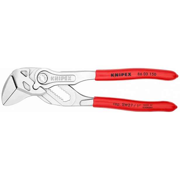 Kleště a klíč v jednom nástroji pro armatury 150 mm 86 03 150 Knipex