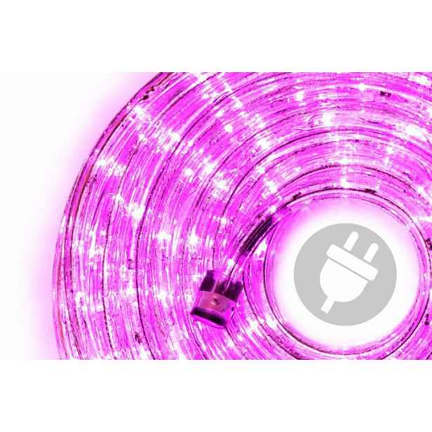 Nexos 28839 LED světelný kabel 10 m - růžová, 240 diod