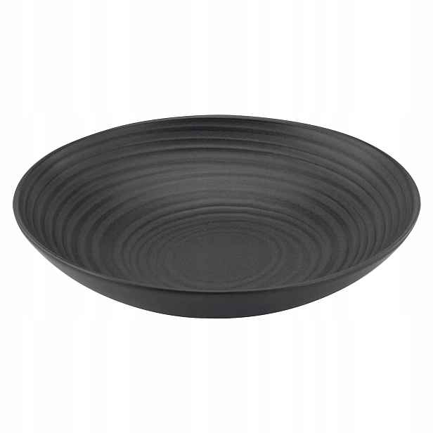 Talíř hluboký Lava Stone 22 cm, černý 6 ks