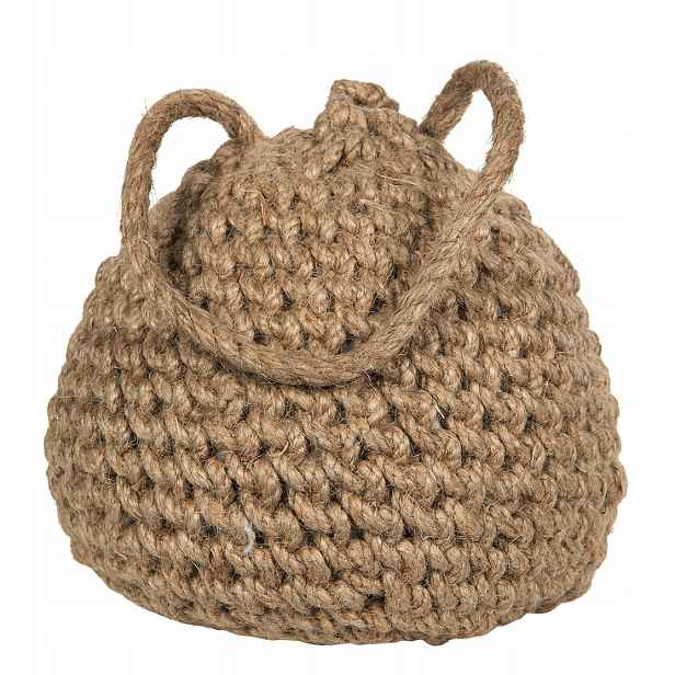 Zarážka na dveře Juta béžová, průměr 15 cm