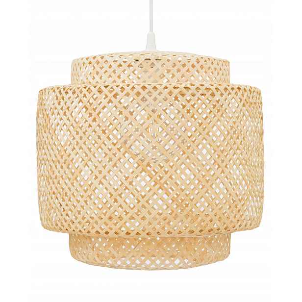 Závěsná lampa Boho bambusová malá 27 cm přírodní TH36
