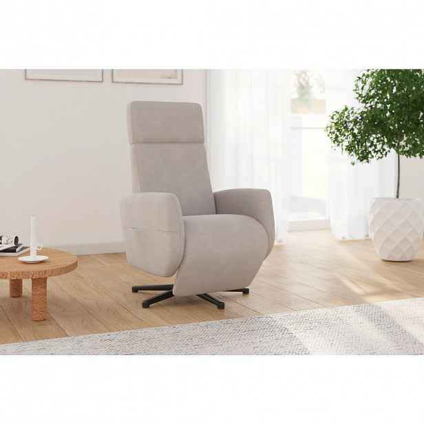 Sit & More RELAXAČNÍ KŘESLO, textil, šedobéžová