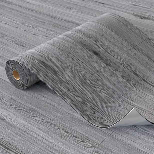TEMU 1 role, 118 palců x 15,75 palce, zesílená 3D texturovaná tapeta, retro dřevěný vinylový podlahový samolepicí nálepka, odstranitelná a snadno