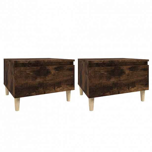 vidaXL Odkládací stolky 2 ks kouřový dub 50x46x35 cm kompozitní dřevo