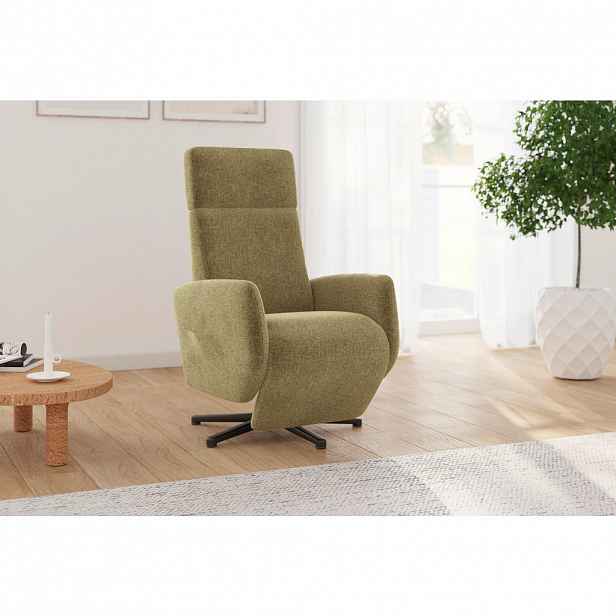 Sit & More RELAXAČNÍ KŘESLO, textil, olivově zelená