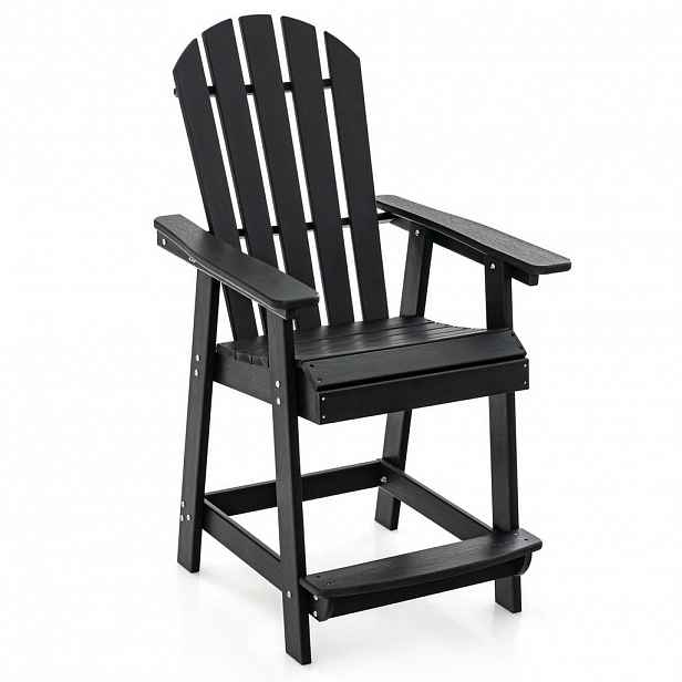 COSTWAY ŽIDLE vysoká Adirondack černá
