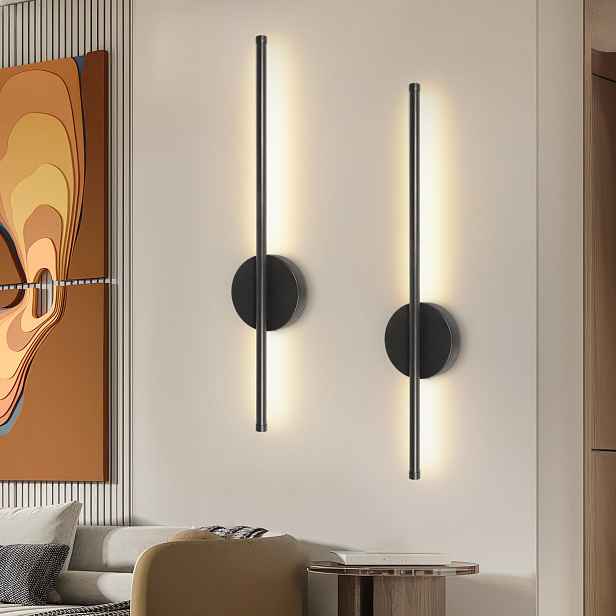 Dehobo Led bateriové nástěnné lampy 60 cm dálkový ovladač 2 ks černé