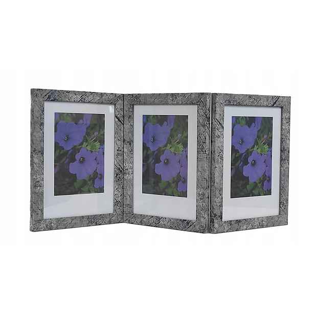 Fotorámeček Marmo multirámek na 3 fotografie 15x21 cm Šedý (vertikální)