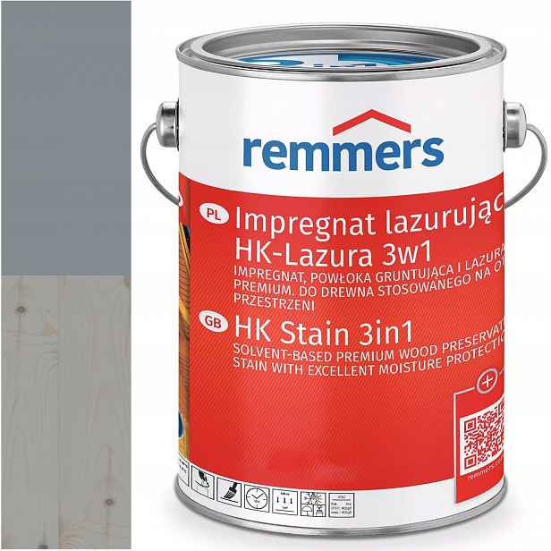 Remmers HK-Lasur Ochranná lazura na dřevo Ral 7000 Šedý Závoj 20L