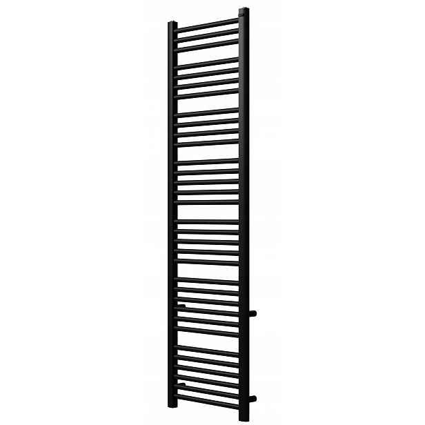 Koupelnový radiátor žebříkový Vinolli Hugo 158x45 907 W vodní Černý