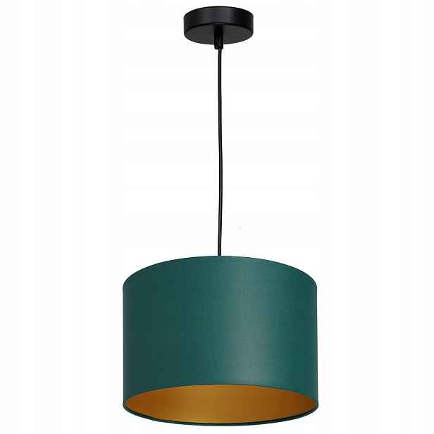 Luminex Závěsná lampa Arden Ø25 cm Zelená/Zlatá 1xE27 15W