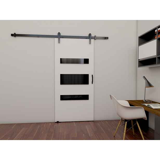 Posuvné dveře BUSHLAND 4 - 106 cm, bílé