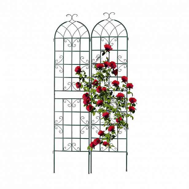 Relaxdays MŘÍŽ zelená 2ks-Set kov 220 cm